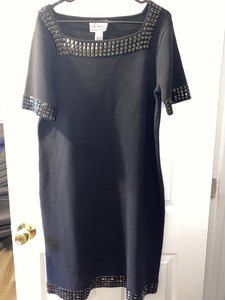 Linea Black gem dress Large louis dell"ollis sweater dress sequence